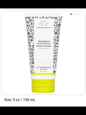 Drunk Elephant Mello Marula Cream Cleanser — White/Yellow
